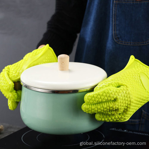 Silicone Rubber Oven Gloves Silicone Gloves Microwave Oven Dishwashing Gloves Supplier